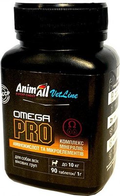 Вітамінна добавка AnimAll VetLine Omega PRO для малих порід собак 1 г х 90 т. 2006019 фото