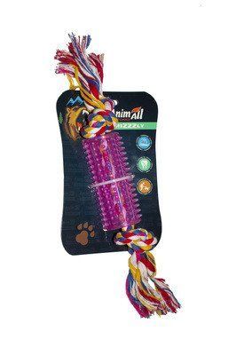 Іграшка для собак AnimAll GrizZzly дентал тунель з канатом 23,3х4см 2005190 фото