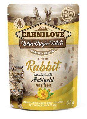 Вологий корм для кошенят з кроликом і календулою Carnilove rich in Rabbit enriched with Marigold, 85 г. 2016168 фото