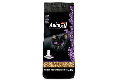 Наповнювач для котячих туалетів AnimAll деревне з ароматом лаванди, 2.8 кг. 1007942 фото