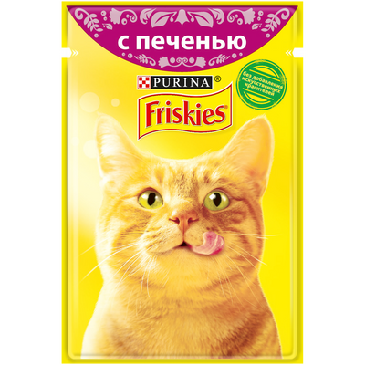 Вологий корм для кішок Purina Friskies в підливі з печінкою 85 г. 437 фото