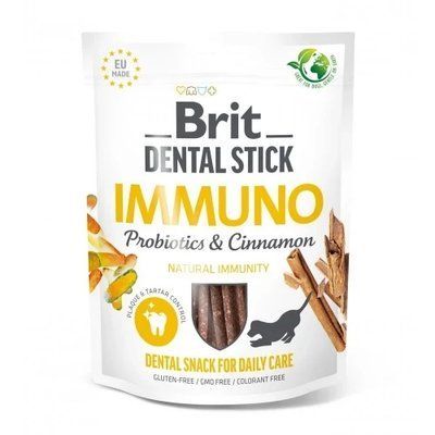 Ласощі Brit Dental Stick Immuno для собак, для імунітету, пробіотики і кориця, 7 шт, 251 г. 2014483 фото