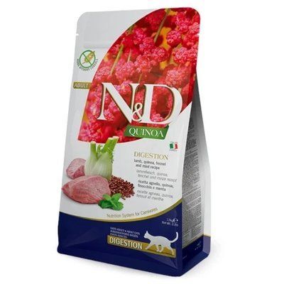 Сухой корм Farmina N&D Quinoa Digestion для кошек, при нарушениях пищеварения, ягненок и киноа, 1.5 кг. 2018023 фото
