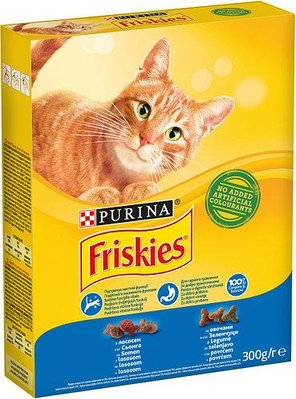 Сухий корм для котів Purina Friskies з лососем і овочами, 300 г 1006233 фото