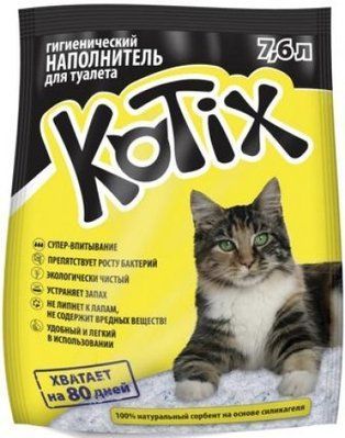 Силикагелевый наполнитель для кошачьего туалета Kotix 7.6 л. 1002880 фото