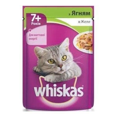 Влажный корм для котов старше 7 лет Whiskas с ягненком в желе 100г 1006222 фото