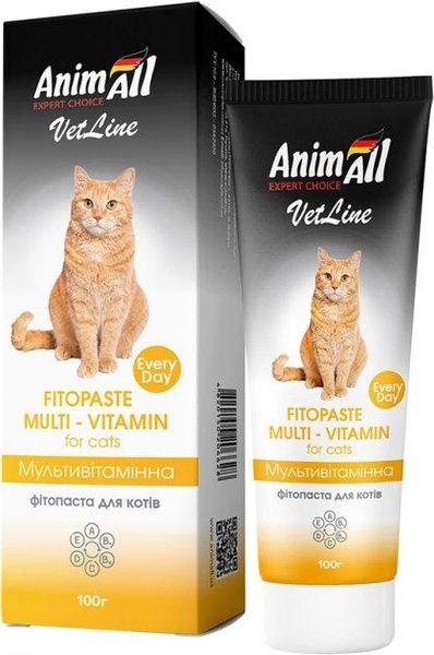 Фитопаста AnimAll VetLine мультивитаминная для котов 100 г 2006337 фото