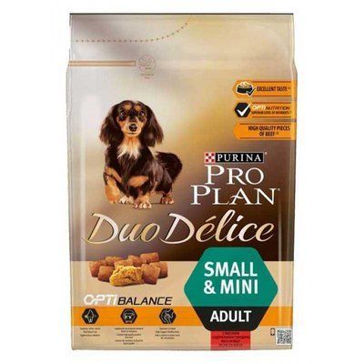 Cухой корм для дорослих собак дрібних порід Purina Pro Plan Duo Delice Adult Small and Mini з яловичиною 700 г. 291 фото