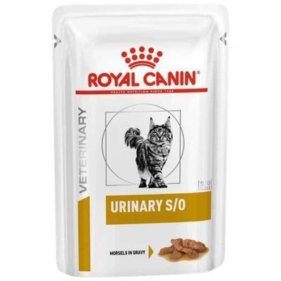Вологий корм Royal Canin Urinary S/O при сечокам'яній хворобі у кішок, шматочки в соусі, 85 г. 2014529 фото