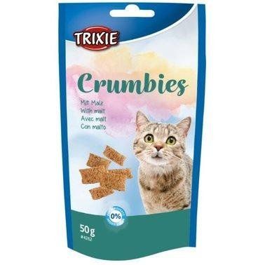 Ласощі для кішок Trixie Crumbies with Malt для виведення грудочок вовни 50 г 5878 фото