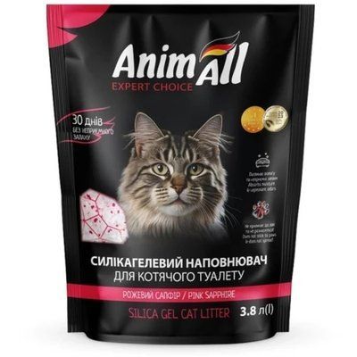 Силікагелевий наповнювач AnimAll Рожева пелюстка, для котів, 3.8 л (1.6 кг) 2016300 фото