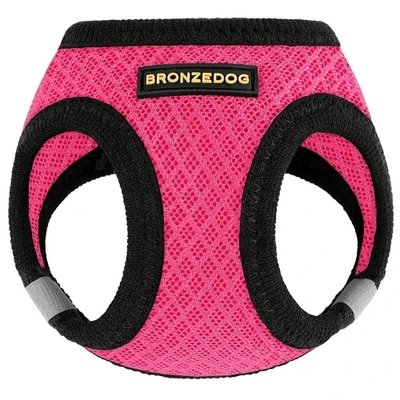 Шлея для собак BronzeDog Mesh Vest , сітчастий нейлон, рожевий, 24-26 см 2011147 фото