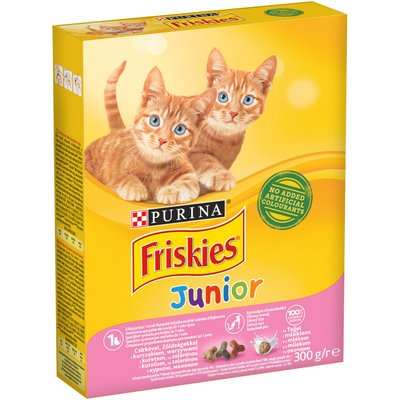 Сухий корм для кошенят Purina Friskies Junior з куркою, молоком і овочами 300 г 2000315 фото