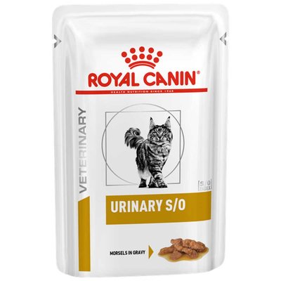 Вологий корм Royal Canin Urinary S/O при сечокам'яній хворобі у кішок, шматочки в соусі, 85 г 7868 фото