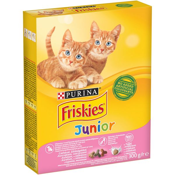 Сухий корм для кошенят Purina Friskies Junior з куркою, молоком і овочами 300 г 2000315 фото