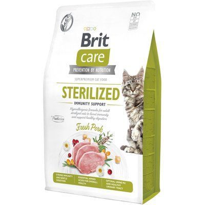 Сухий корм для кішок Brit Care Cat GF Sterilized Immunity Support зі свининою 2 кг 2014526 фото