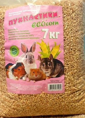 Кукурудзяний наповнювач для гризунів Пухнастик ECOcorn 7 кг. 2005096 фото