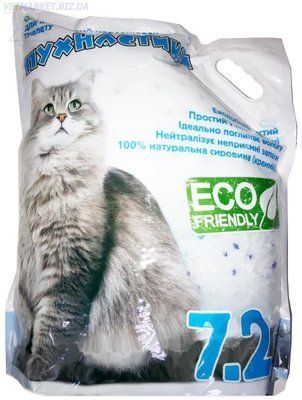 Наполнитель гигиенический для кошачьего туалета Пушистики силикагелевый 7.2 л. 2003580 фото