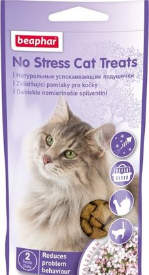 Подушечки Beaphar No Stress Cat Treats Антистресс для кошек 35 г 1007352 фото