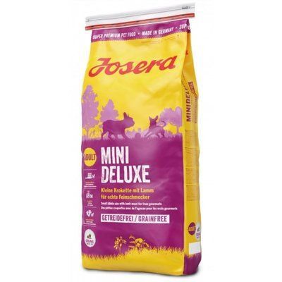 Сухой корм для взрослых собак малых пород Josera Adult Mini Deluxe Grainfree беззерновой с ягненком, 15 кг 2008457 фото