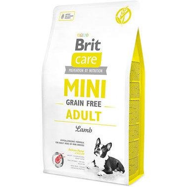 Сухий корм для дорослих собак мініатюрних порід Brit Care Mini Grain Free Adult з ягням 2 кг 2009204 фото