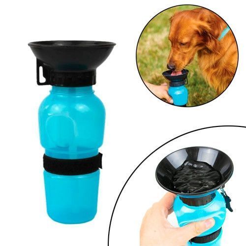 Дорожная поилка для собак Фауна "PET BOTTLE 500 мл" с тарелкой 18*18* 23 см 2003748 фото