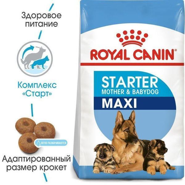 Сухий корм ROYAL CANIN Size Maxi Starter для цуценят великих порід до 2х місяців, вагітних і годуючих сук 1кг 1000478 фото
