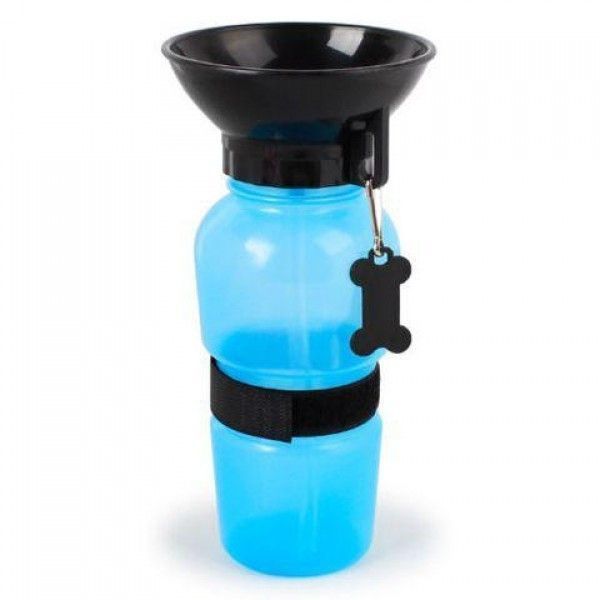 Дорожная поилка для собак Фауна "PET BOTTLE 500 мл" с тарелкой 18*18* 23 см 2003748 фото
