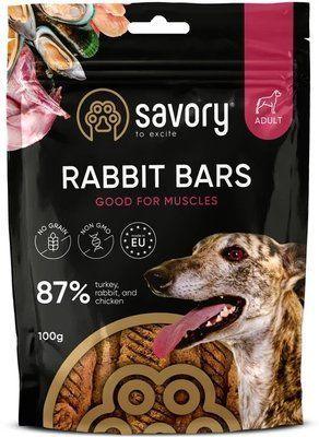 Лакомства для собак Джерки Savory Bars With Rabbit батончики с кроликом 100 г 2017852 фото