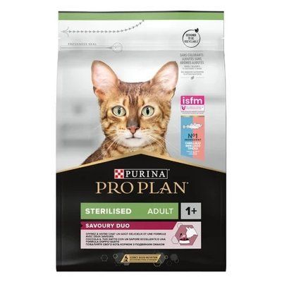 Сухий корм Purina Pro Plan Sterilised Senses для кастрованих котів, з тріскою та фореллю, 1.5 кг. 2009726 фото