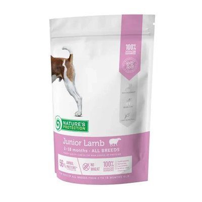 Сухий корм для цуценят Nature's Protection Junior All Breeds 500 г - ягня 2014763 фото