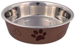 Миска для собак Trixie металева на гумі з пластиковим покриттям 0,25л / 12см 1002028 фото