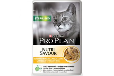 Влажный корм для кошек Purina Pro Plan Cat Nutrisavour Sterilised с курицей, 85 г. 1003481 фото