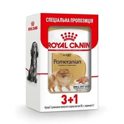 Влажный корм для собак Royal Canin Pomeranian Loaf 3+1 - 340гр. 2017606 фото