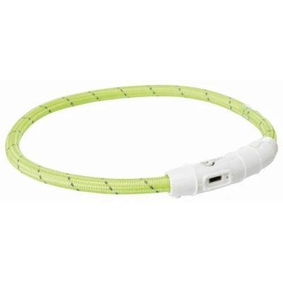 Ошейник Trixie Flash Light USB XS-S светящийся, с отражающей полосой, 35 см х 7 мм, зеленый 2011741 фото