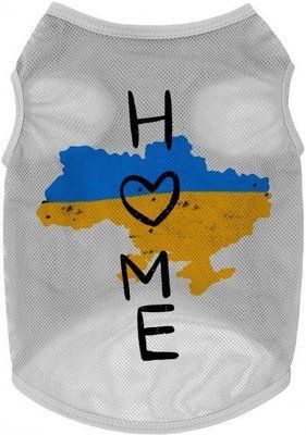 Майка для собак WAUDOG Clothes малюнок "Будинок", сітка, S, B 30-33 см, C 18-21 см, сірий 2010225 фото