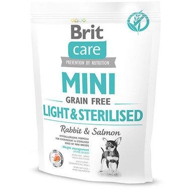 Сухой корм Brit Care Mini Light & Sterilised для взрослых собак миниатюрных пород с кроликом 0.4 кг 2001735 фото