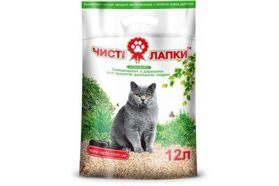 Наповнювач для котів "Чисті лапки" Стандарт деревини 3 кг. 12л 2000152 фото