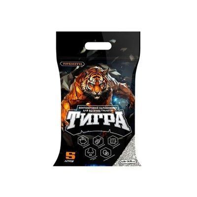 Бентонитовый наполнитель Тигра Премиум для кошачьих туалетов, гранула стандарт 1.5-3.5 мм, черный, 4.3 кг 2017181 фото