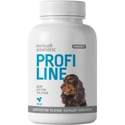 Вітаміни для собак ProVET Profiline Кальцій комплекс для собак, для кісток і зубів 100 табл 2017639 фото