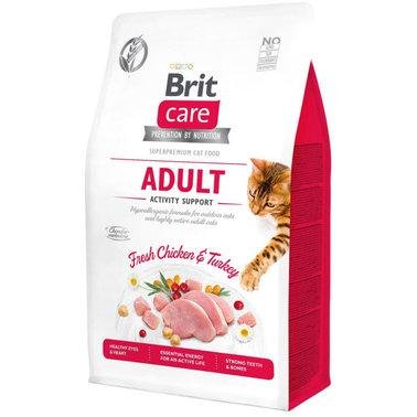 Сухий корм Brit Care Cat GF Adult Activity Support для дорослих котів 0.4 кг (Курка, Індичка) 2007639 фото