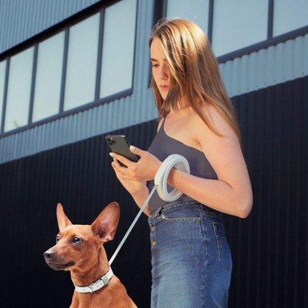 Повідець-рулетка для собак Collar WAUDOG R-leash, кругла, XS-M, до 40 кг, 2,9 м, світловідбиваюча стрічка 2004616 фото