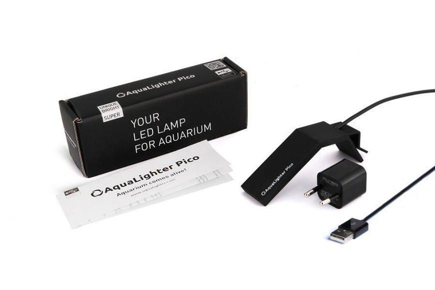 Светодиодный светильник для пико-аквариумов до 10л - Collar LED AquaLighter Pico black 1007550 фото