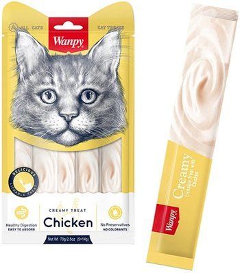 Жидкое лакомтсво для котов Wanpy Creamy Lickable Treats Chicken 14 г - 1шт. 2014768 фото