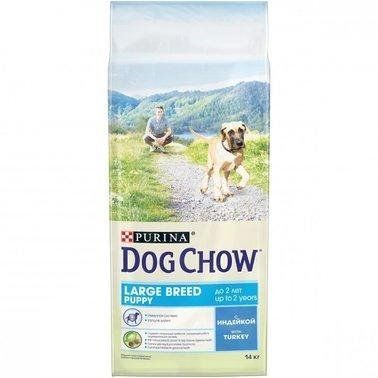 Сухий корм для цуценят великих порід Purina Dog Chow Puppy Large Breed зі смаком індички 14 кг. 416 фото