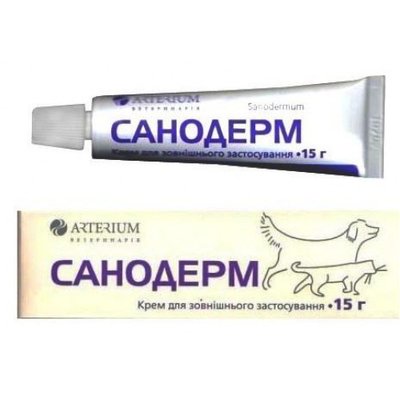 Крем для собак Arterium Санодерм проти запалень, 15 г 1001492 фото