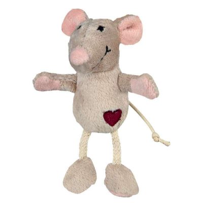 Іграшка для кішок Trixie Мишка плюшева з сердечком 11 см. 1002719 фото