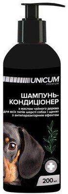 Шампунь-кондиціонер Unicum Premium з маслом чайного дерева для собак 200 мл 1008452 фото