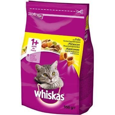 Сухой корм для взрослых кошек Whiskas с курицей 950г 1007178 фото