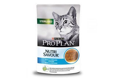 Вологий корм для кішок Purina Pro Plan Cat Nutrisavour Sterilised мус з тріскою, 85 г. 2005138 фото